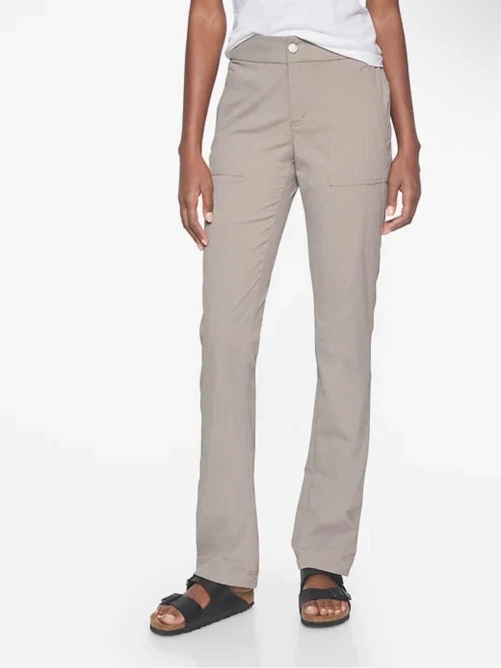 Athleta | Trekkie Jogger Pants Womens Size 8 Gray Straight Leg Hiking